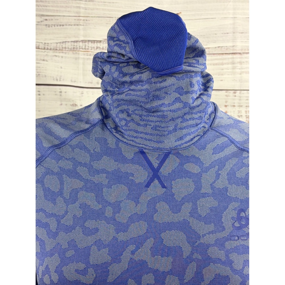 Odlo Performance Evolution Warm Leopard Print Base Layer Hooded Face Mask Sz XL - Picture 5 of 13